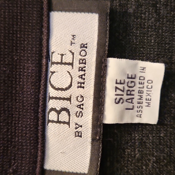 NEW. LADIES GRAY AND BLACK TRIM JACKET.  SIZE LARGE - Picture 2 of 5